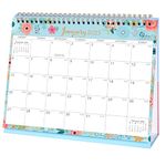 2025 Desk Calendar - Standing Flip 2025 Desktop Calendar with Thick Paper, January 2025 - Dec. 2025, 25.5 x 20.5 x 8 cm, Twin-Wire Binding, Large Unruled Blocks