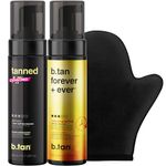 b.tan Besties Bundle | Darkest & Ultra Long Lasting Self Tan Mousse with Self Tanning Mitt Applicator, 1 Hour Sunless Tanner, Fast Self Tan, No Fake Tan Smell, No Added Nasties, Vegan & Cruelty Free