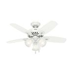 Hunter 52105 Traditional 42``Ceiling Fan from Builder Collection in White Finish, 42-inch, Finish: Snow White