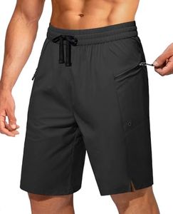 FOGFIRE Mens Swim Trunks Board Shorts Bathing Suit Swimwear with Zipper Pockets No Liner Quick Dry for Beach Swimming Gray Small