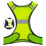 Uncle Paul Reflective Gears - Green Safety Vest High Visibility for Running Cycling Dog Walking Sports with Pocket for Adults Kids