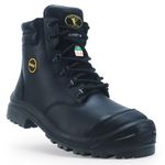 KPR Work Boots for Men CSA Approved Safety ESR Non Slip Waterproof 6" Composite Steel Toe Boots, Fullgrain Black Men 10