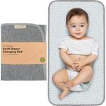 Portable Diaper Changing Pad - Waterproof Foldable Baby Changing Mat - Travel Diaper Change Mat - Lightweight Changing Pads for Baby - Baby Changer - Machine Washable - Small Changing Pad (Classic Gray)