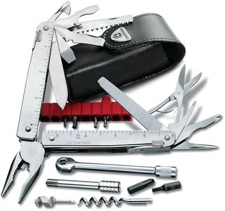 VICTORINOX Swiss Pocket Knife Swiss Tool X Plus Ratchet, 40 Functions, Multi Tool incl. Long-Nosed Pliers, Locking Blade, Silver