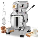 VEVOR Commercial Food Mixer, 14L Commercial Stand Mixer with 3 Adjustable Speeds, 550W Dough Mixer with Stainless Steel Bowl and 3 Mixing Attachments, Ideal for Restaurant, Bakery, Pastry shop, Cafe