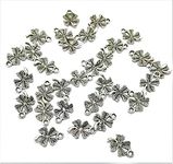 Julz Beads 30 Four Leaf Clover Good Luck Charms Silver Tone J01309G