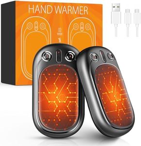 Hand Warmers Rechargeable USB & Reusable 2 Pack for Up to 12 hrs, Portable Electric Hand Warmer Electronic Pocket Heater, Tech Gifts for Men Women Raynauds Golf Skiing Hiking Camping Climbing Fishing
