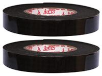 ISAN® Single Side Adhesive Gasket Tape 2mm thickness 24mm (Approx 1") Width X 5 Meter Length (2 Pc. Set) Black EVA Foam