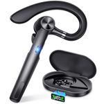 5.3 Bluetooth Headphones Wireless with Mic, Wireless Headphones for Teams Meeting, Driving Headphones with 800mAh Charging Case, 120 Hours Standby Time Bluetooth Earpiece, Fit for Call in Working