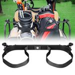 10L0L Golf Bag Attachment Universal Golf Cart Rear Seat Bag Holder Bracket/Bar Rack for Golf Buggy, Fit for Yamaha G2-G29 EZGO TXT RXV/Club Car DS Precedent Tempo Onward - Black