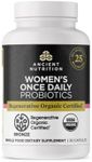 Ancient Nutrition Regenerative Organic Certified Probiotics for Women, Probiotics Women’s Once Daily, for Healthy Digestion and Immune System Function Support, 25 Billion CFUs* Per Serving, 30 Count