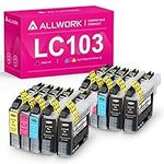 ALLWORK Compatible LC103XL LC101XL Ink Cartridge Replacement for Brother LC103 LC101 for Brother MFC J285DW J450DW J470DW J870DW J875DW J4510DW J4610DW J4710DW J6520DW J6720DW J6920DW (10 Color Packs)