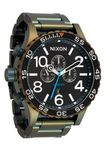 NIXON 51-30 Chrono A1389-300m Water Resistant Men's Analog Fashion Watch (51mm Watch Face, 25mm Stainless Steel Band), Black Sunray / Surplus, One Size, 51-30 Chrono