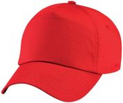 Beechfield Plain Unisex Junior Original 5 Panel Baseball Cap (One Size) (Bright Red)