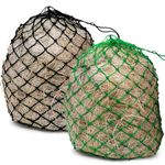 Hedume 2 Pack Slow Hay Feeder Hay Nets, 40" Length with 2" Holes, Regulate Intake of Hay hence Improve Digestion and Reduce Waste, Horse Supplies Hay Bags for Horses, Goat Feed