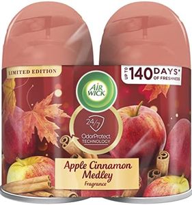 Air Wick Freshmatic 2 Refills Automatic Spray, Apple Cinnamon Medley, (2X6.17oz), Air Freshener