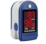 Fingertip Pulse Oximeter Batteries and Lanyard Included, Oxygen Saturation Monitor with LED Display Blood Oxygen Monitor, Finger Pulse Oximeter (Blue)