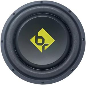 Bass Rockers BRSW10D4 10" 800 Watt Max Power Dual 4 Ohm Shallow Mount Car Subwoofer | High Powered Car Audio Sound Component Speaker System | 2" Voice Coil, 20-480Hz Frequency, 90dB | Black