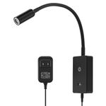 PRINCEWAY LED Wall Mounted Reading Light, Touch Dimmable Bedside Reading Light Headboard Light with 5V 2A USB Output, Flexible Gooseneck, 4 Gear Dimming (100%-70%-35%-15%), Neutral White 4000K (Black)