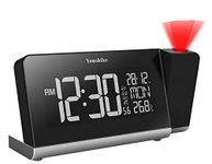 Youshiko Radio Control Projection Clock (Premium Quality/LCD HD Display/Official UK Version) with Colour Changing Display, Dual alarm and indoor temprature