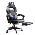 Gaming Chair with Footrest Big and Tall Gaming Chairs for Adults Computer Desk Chair Ergonomic Office Chair with Footrest and Massage Lumbar Support 350lb Capacity