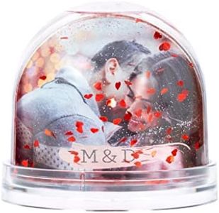 Wanapix | Bola de Corazones Personalizada con 2 Fotos | Relleno de Corazones | Regalo para San Valentín Especial Parejas | | 8,5ø x 9 cm - Esférica