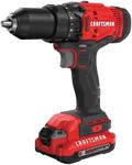 CRAFTSMAN V20* Cordless Drill/Driver Kit, High Performance with LED Light, Battery and Charger Included (CMCD700C1)