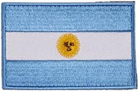 ELITRAINX Patch brodé avec Velcro - Drapeau Pays - Patch pour sacs à dos et gilets de Cross Training et Gym (Argentine)