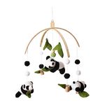 Baby Mobile for Crib,Nursery Mobile Decor,Panda Decoration for Infant,Soft Mobile for Boy,Girl