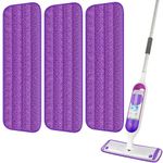 3 PACK Reusable Mop Pads for Swiffer PowerMop, Power Mop Pads Refill Power Mop Refills Microfiber Mop Pads for 13''-15'' Spray Mop Floor Mop Pads Refills Machine Washable Hard Wood Floor Pads