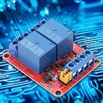 Relay Module 2 Channel 5/12/24V Relay Module Isolated Optocoupler High and Low Level Module, 1PC(5V)