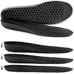 Ailaka Elastic Shock Absorbing Height Increasing Sports Shoe Insoles / Inserts, Soft Breathable Honeycomb Orthotic Replacement Insoles for Men and Women (Black, Heel height: 2.5cm, 8-12 M US Women/7-10 M US Men)