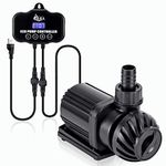 AQQA 800-3200GPH Controllable Water Pump,Circulation Make Wave/Feed Mode/20 Options Flow Adjustable Multifunction Submersible or External Powerful Return Pump for Saltwater & Freshwater (30W 800GPH)