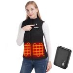 Telguua [Upgraded Battery] Heated Vest for Women with Battery Pack Included Lightweight Warm Vest Rechargeable Heating Vest