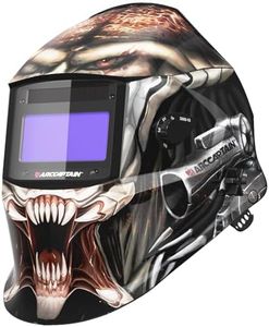 ARCCAPTAIN True Color Welding Helmet, 4 Arc Sensor Auto Darkening Welding Hood, Solar Powered Welding Mask, 1/1/1/1 Top Optical Clarity Welder Helmet, Wide Shade 4/9-13 for TIG MIG ARC