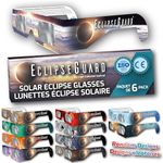 (6-Pack) Celestial Optical EclipseGuard: Premium Eclipse Viewing Glasses - AAS Recommended | ISO 12312-2 Certified | Lenses Made in USA | Bilingual