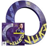 Target Darts Luke Littler Dartboard Surround | The Nuke Dart Board Protector Ring, Compatible with all Steel Tip Dartboards, Purple & Yellow Dart Surrounds, Easy Install Wall Protection Outer Rings