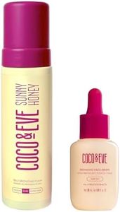 Coco & Eve Dark Sunny Honey & Face Drops Bundle - Fast Drying, Streak-Free Sunless Tanning Mousse, Non-Sticky, Customizable Gradual Tan, Hydrating Bronzing Drops with Hyaluronic Acid - Pack of 2