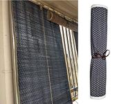 Foreign Holics Bamboo Chick Closer Curtains Roll Up Pull Down Blinds for Windows (5.5 Width / 4 Height ft)