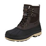 NORTIV 8 Men's Waterproof Winter Snow Hiking Boots Ankle High Boots,Size 8.5,Dark/Brown/Black,Avenue