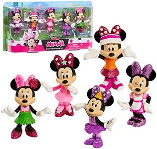 Disney Junior Minnie Mouse 3-inch Collectible Figure Set, 5 Piece Set, Officially Licensed Kids Toys for Ages 3 Up by Just Play