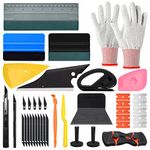 EHDIS Vinyl Wrap Tool Vehicle Window Tint Tool Kit Car Glass Protective Film Wrapping Installation Set Included Vinyl Squeegees,Felt Squeegee, Film Cutting Knife with Blades