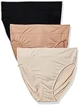Warner's womens Allover Breathable Hi-cut Panty Underwear, Toasted Almond Butterscotch Black, Large US