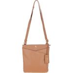 Ashwood Real Leather Cross Body Bag for Women - Zip Top Handbag with Multiple Pockets - Butterscotch - 64640/Curve