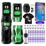 Mast Tattoo Fold Pro Cordless Tattoo Gun Kit Year of the Horse Edition Tattoo Machine 20 Pro Needles Black Tattoo Ink for Professional Artists Complete Tattoo Supplies