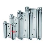 LOOTICH Heavy Duty Double Action Stainless Steel Spring Hinges 3” (78mm) Self Closing for Swing Doors Freegate Saloon Cafe Bar Counter Door Load Capacity 10kg Satin (2 PCS)