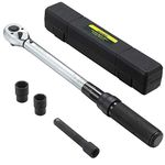 ARUMIN 1/2-Inch Drive Click Torque Wrench (10-150 ft.-lb./13.6-203.3 Nm) Dual-Direction Torque Wrench Set