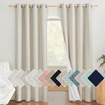 NICETOWN Linen Curtains 84 Inch Lon