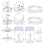 Maymom Pump Parts Compatible with Spectra S2 Accessories Spectra S1, Two-Piece Flange 28mm(Separable Shield and Connector) Not Original Spectra Pump Parts Spectra Flange Spectra Bottle Spectra Valve