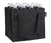 Amazon Basics Bottle bag - 12 compartments, Black, Solid